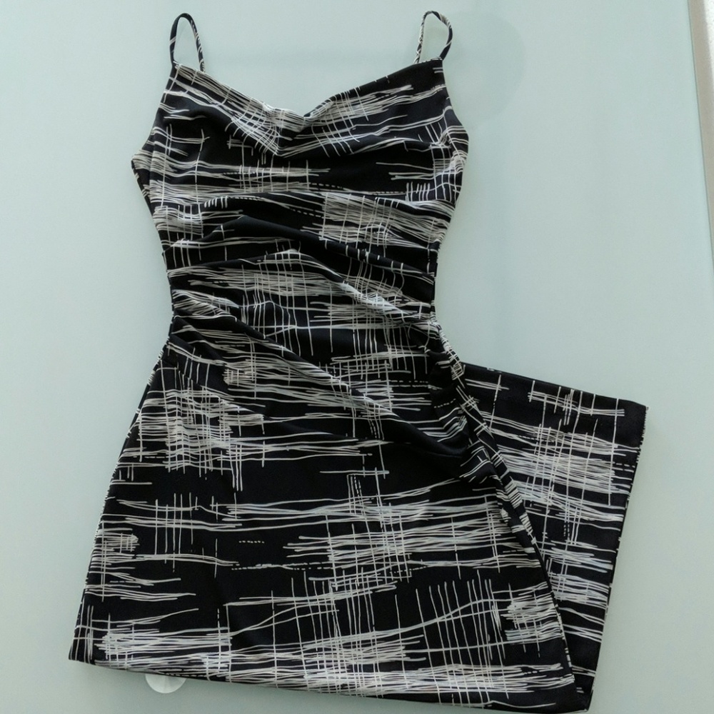 Drape Front Midi Dress